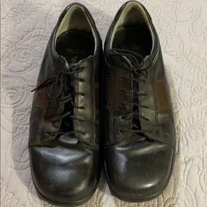 Ecco black tie loafers size 8.5